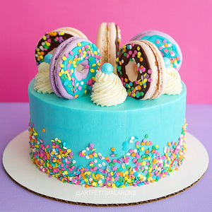 6" Sky Blue Donut Cake